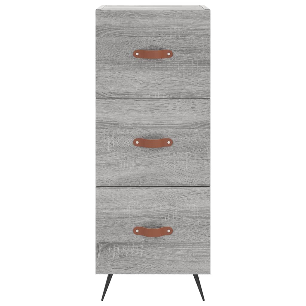 vidaXL Buffet haut Sonoma gris 34,5x34x180 cm Bois d'ingénierie