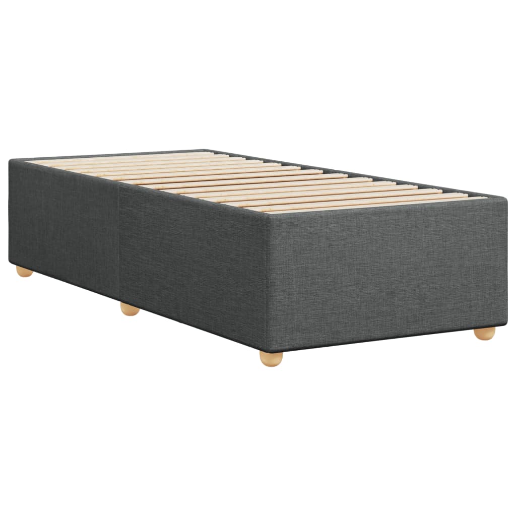 vidaXL Cadre de lit sans matelas gris foncé 90x190 cm tissu