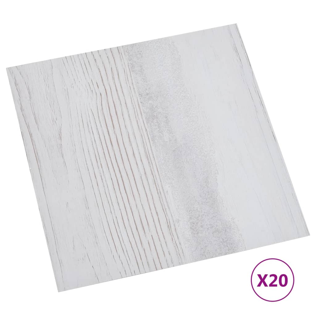 vidaXL Dalles de plancher autoadhésives 20 pcs PVC 1,86 m² gris clair