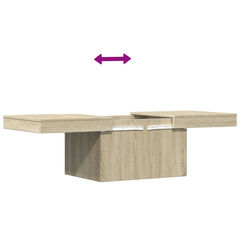 vidaXL Table basse chêne sonoma 100x55x40 cm bois d'ingénierie