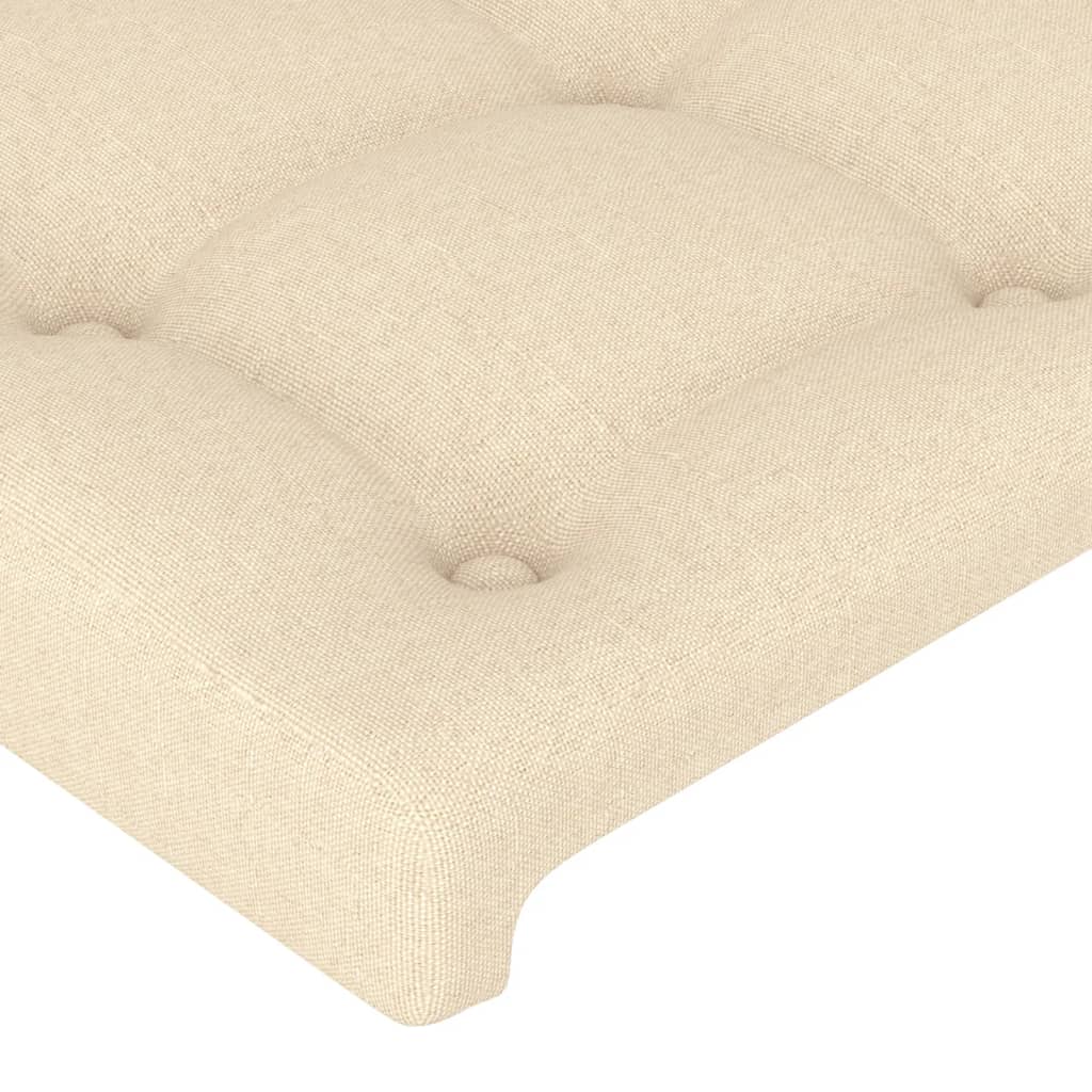 vidaXL Tête de lit avec oreilles Crème 83x23x78/88 cm Tissu