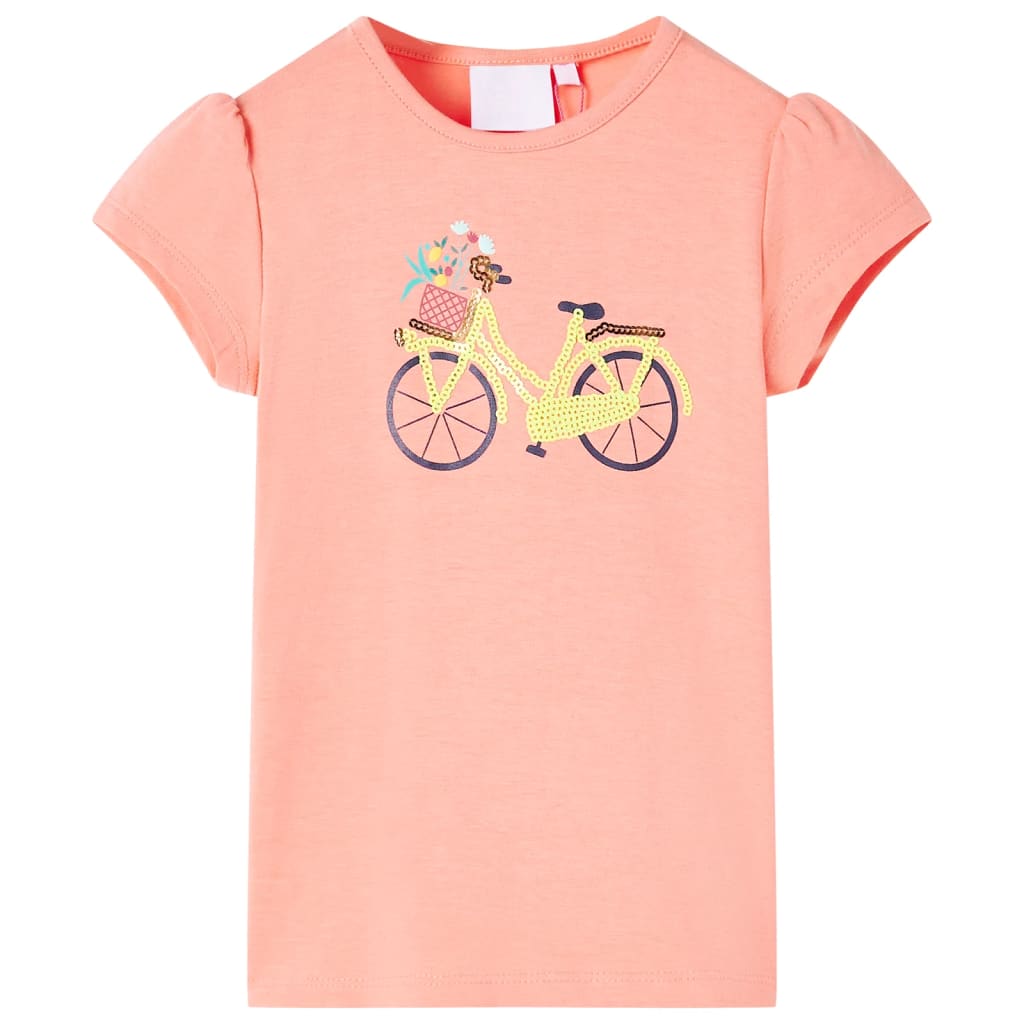 T-shirt pour enfants corail néon 116