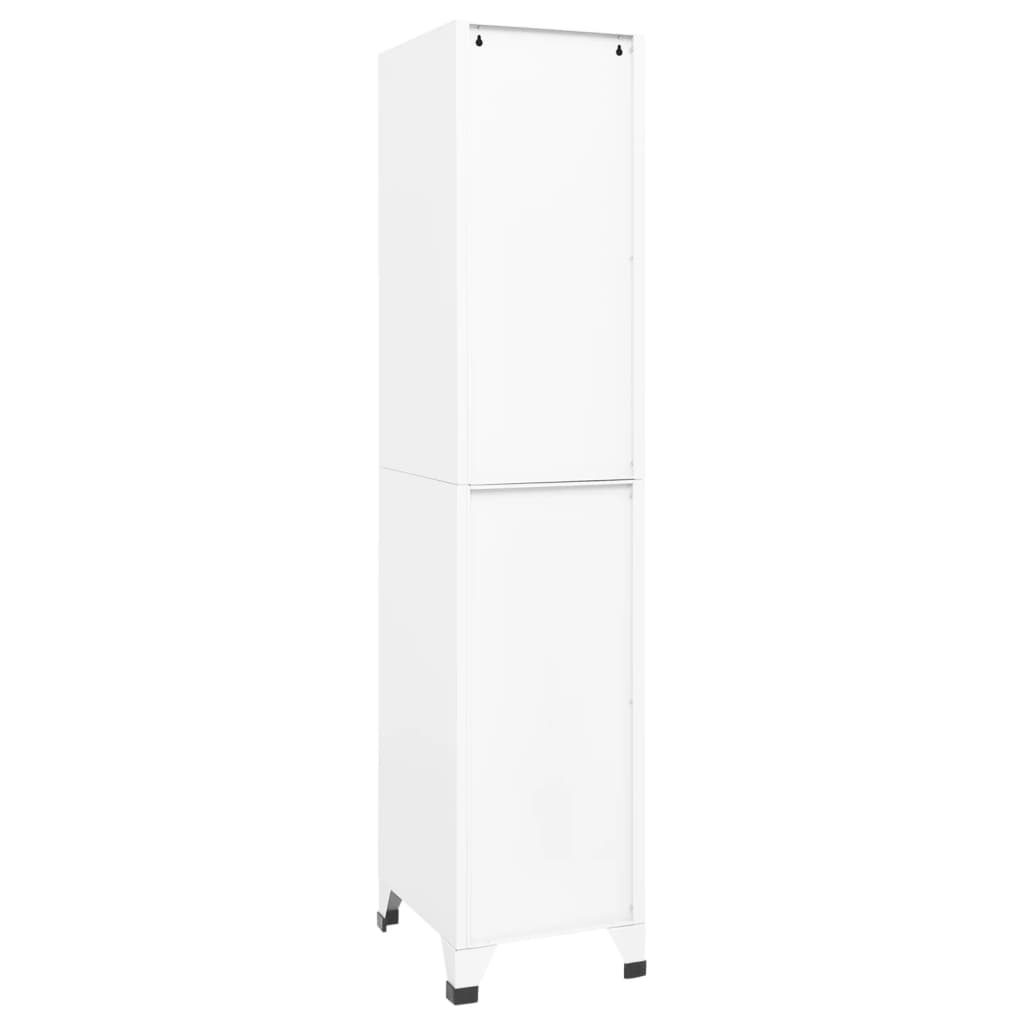 vidaXL Armoire à casiers Blanc 38x45x180 cm Acier