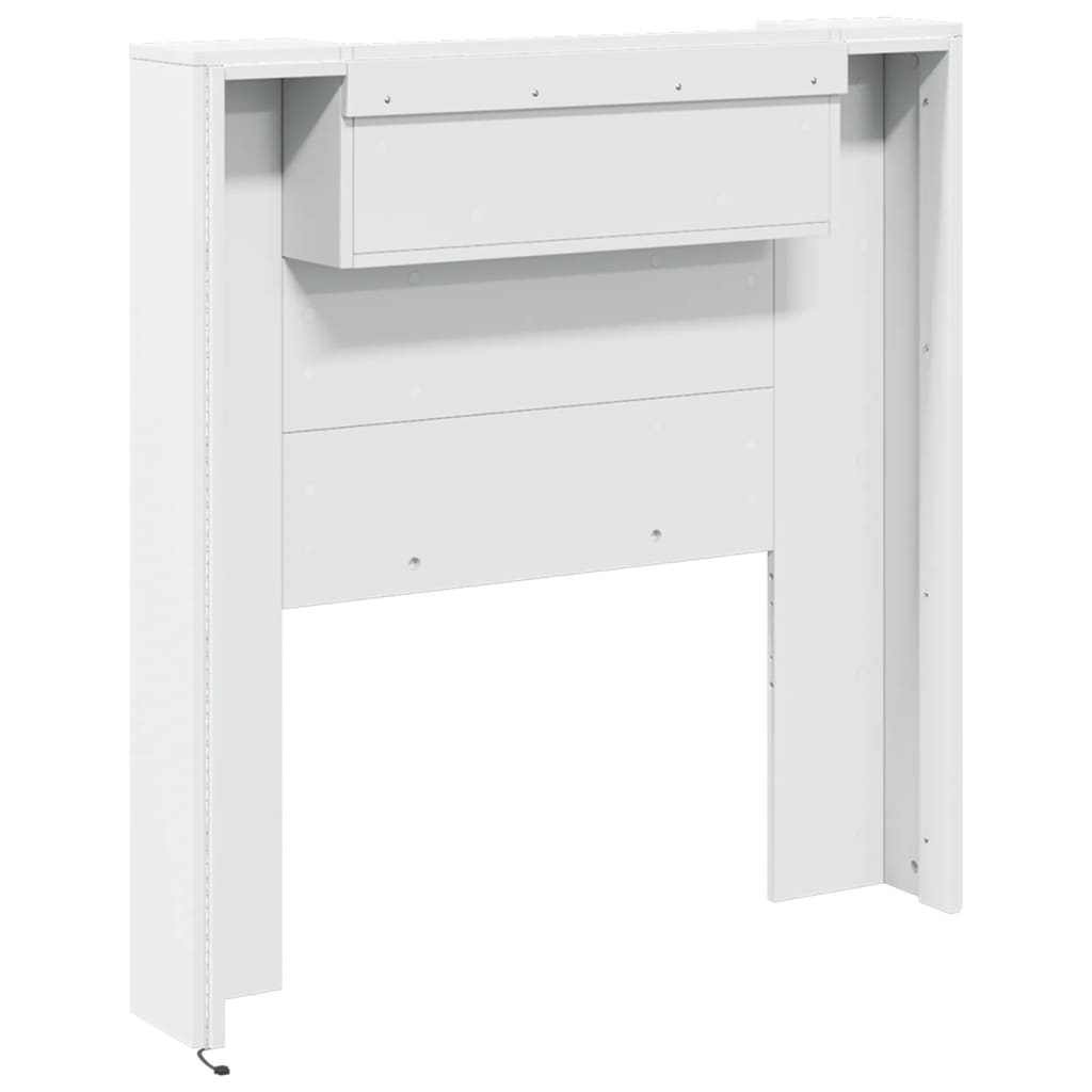 vidaXL Armoire tête de lit avec LED blanc 100x16,5x103,5 cm