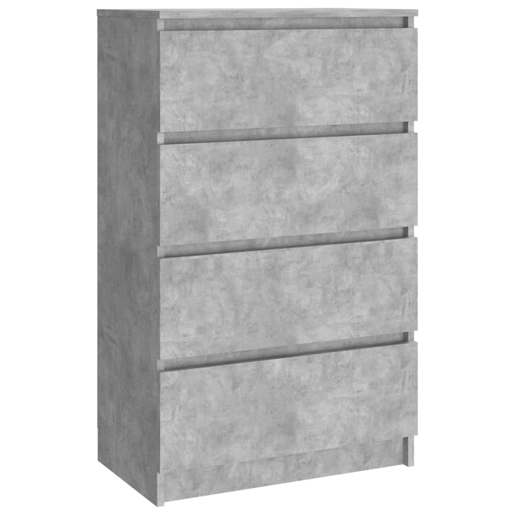 vidaXL Buffet Gris béton 60x35x98,5 cm Bois d'ingénierie