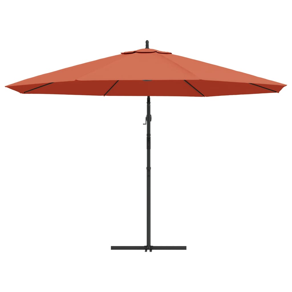 vidaXL Parasol de jardin en porte-à-faux et poteau en aluminium