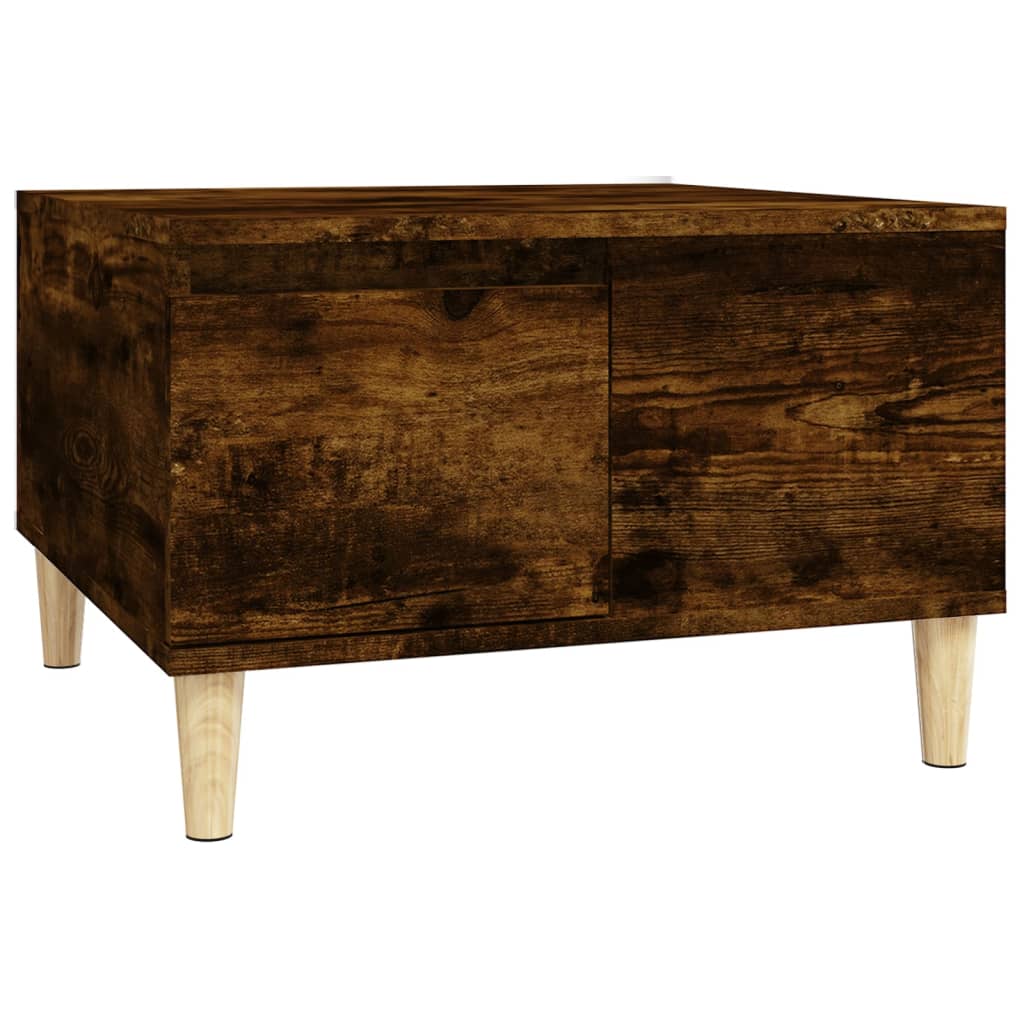 vidaXL Table basse chêne fumé 55x55x36,5 cm bois d'ingénierie