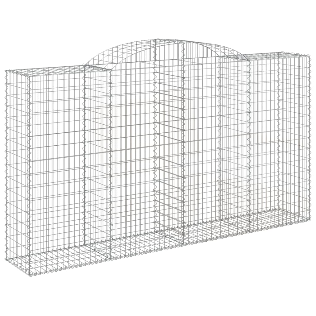 vidaXL Paniers à gabions arqués 17 pcs 300x50x160/180 cm fer galvanisé