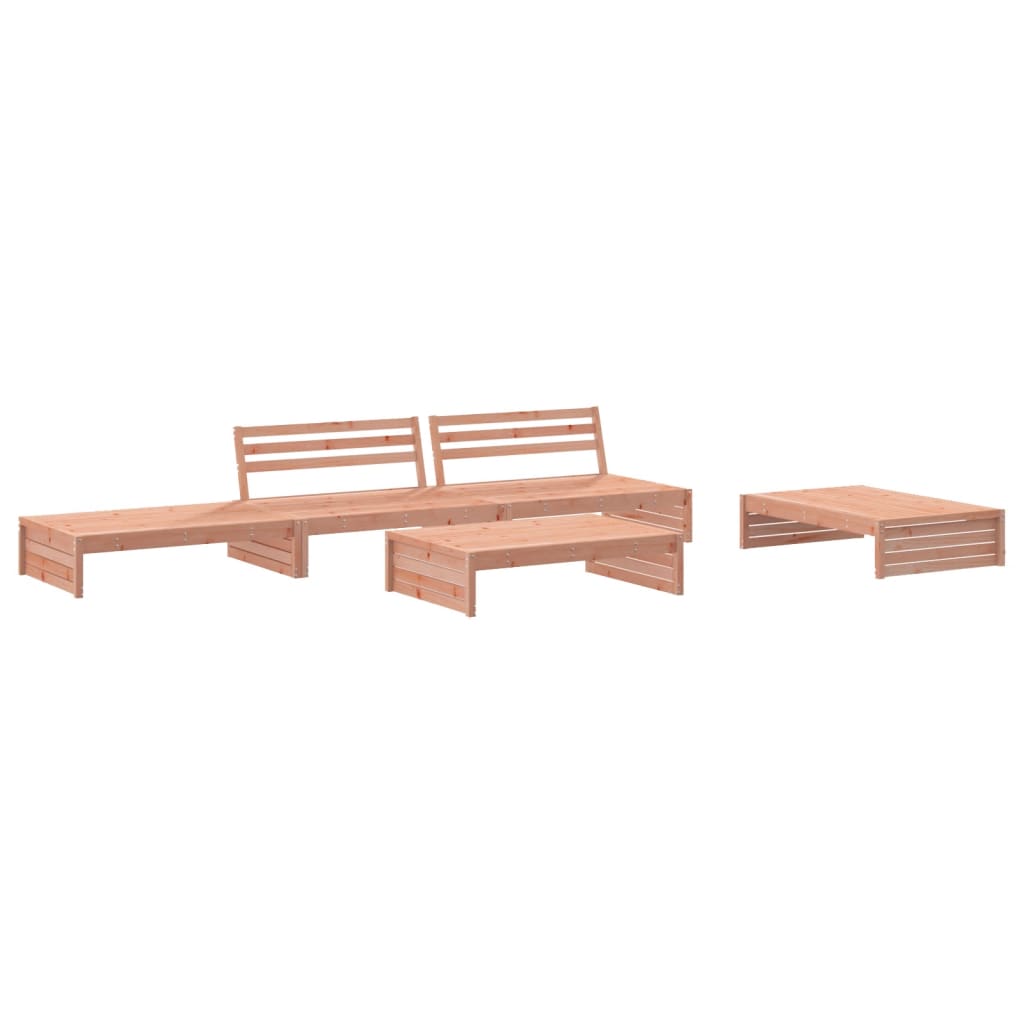 vidaXL Salon de jardin 5 pcs avec coussins bois massif douglas