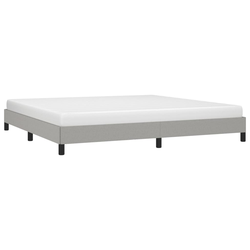 vidaXL Cadre de lit sans matelas gris clair 200x200 cm tissu