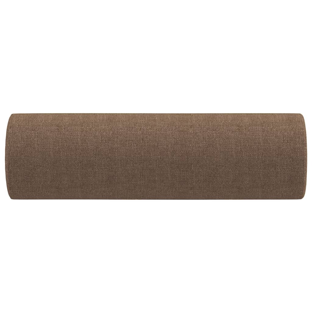 vidaXL Coussins décoratifs lot de 2 Marron Ø15x50 cm Tissu