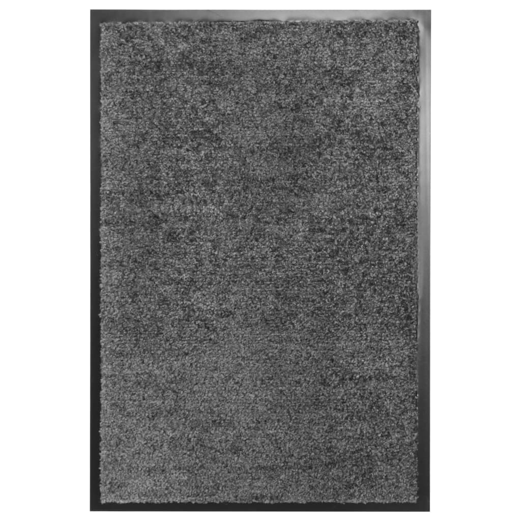 vidaXL Paillasson lavable Anthracite 40x60 cm