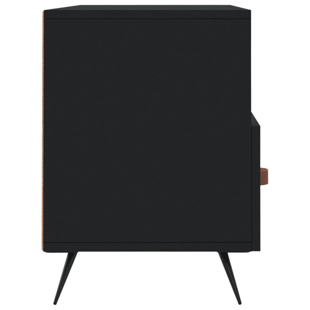 vidaXL Meuble TV noir 102x36x50 cm bois d'ingénierie