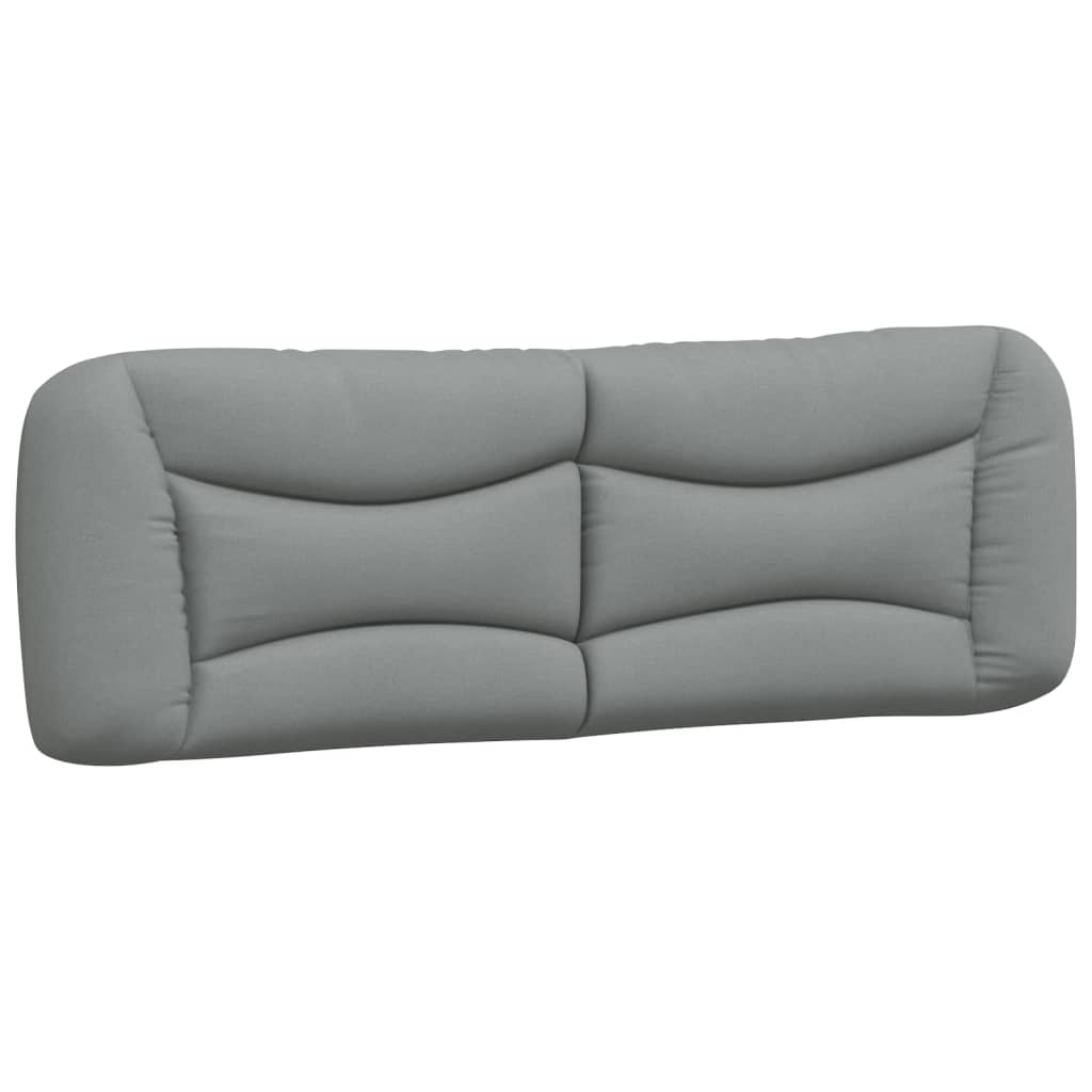 vidaXL Coussin de tête de lit gris clair 160 cm tissu