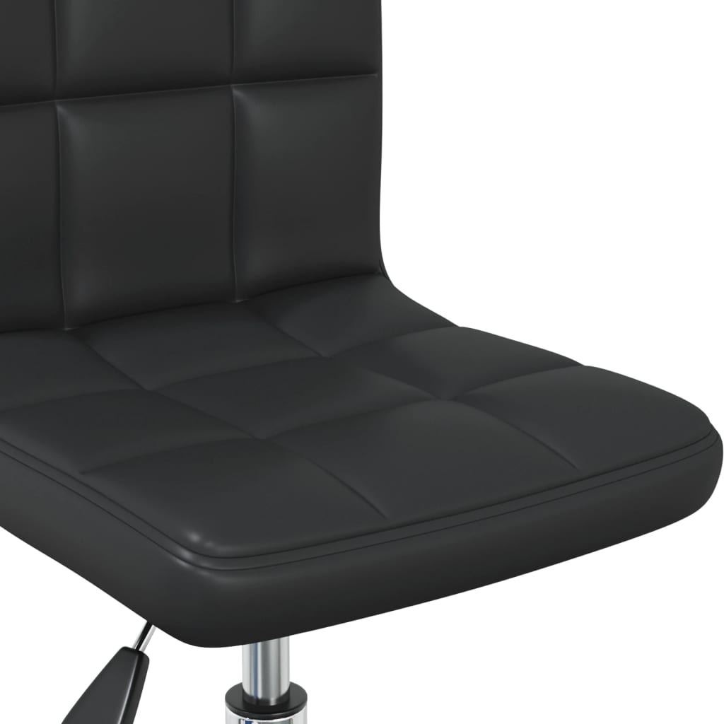 vidaXL Chaise pivotante de salle à manger Noir Similicuir