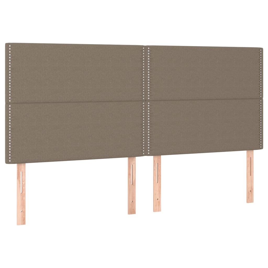 vidaXL Têtes de lit 4 pcs Taupe 80x5x78/88 cm Tissu