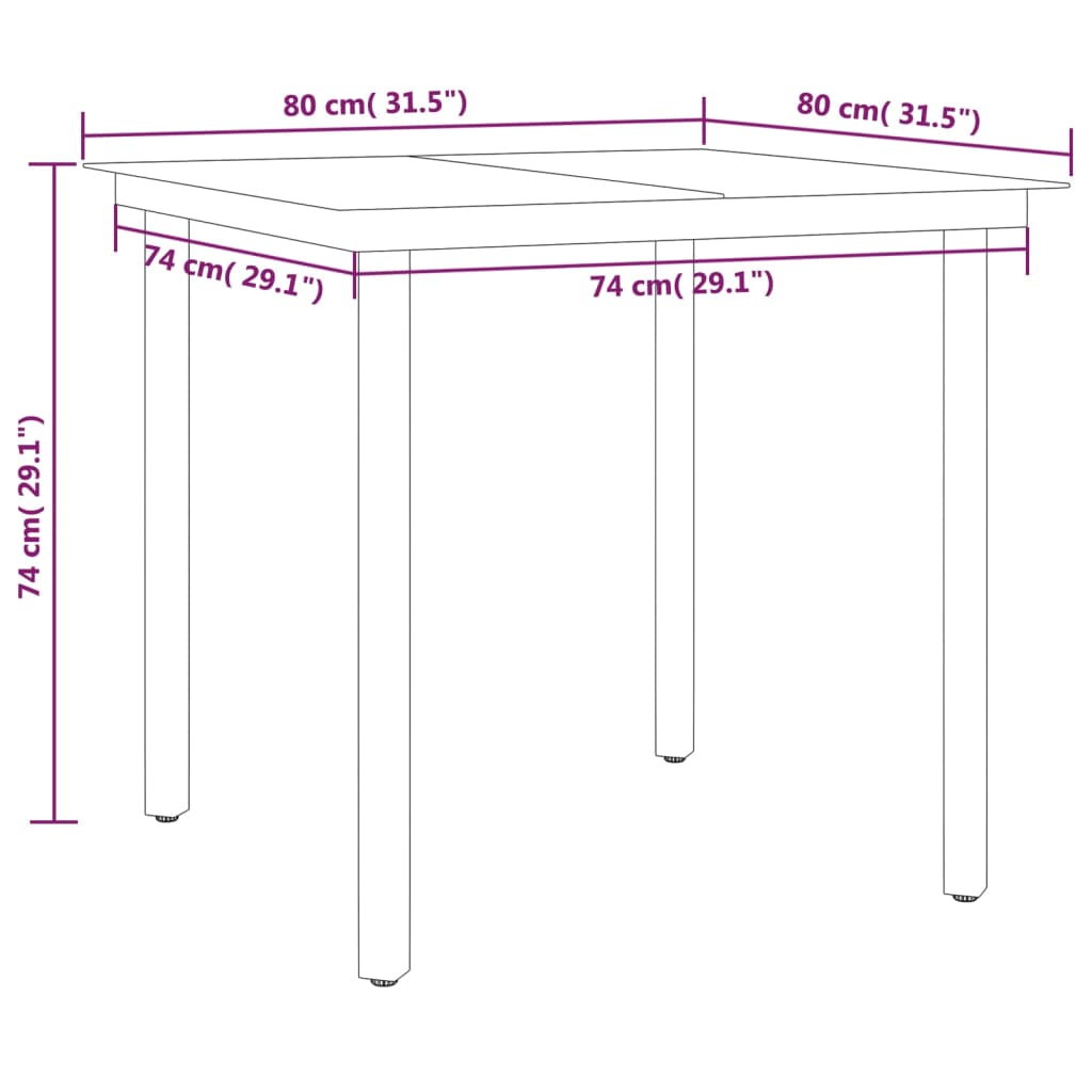 vidaXL Ensemble à manger de jardin 5 pcs Anthracite