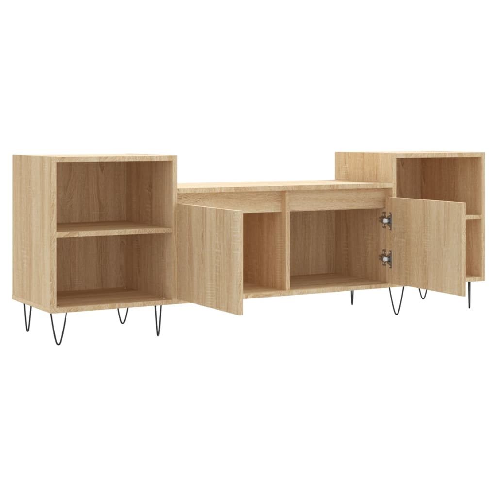 vidaXL Meuble TV Chêne sonoma 160x35x55 cm Bois d'ingénierie