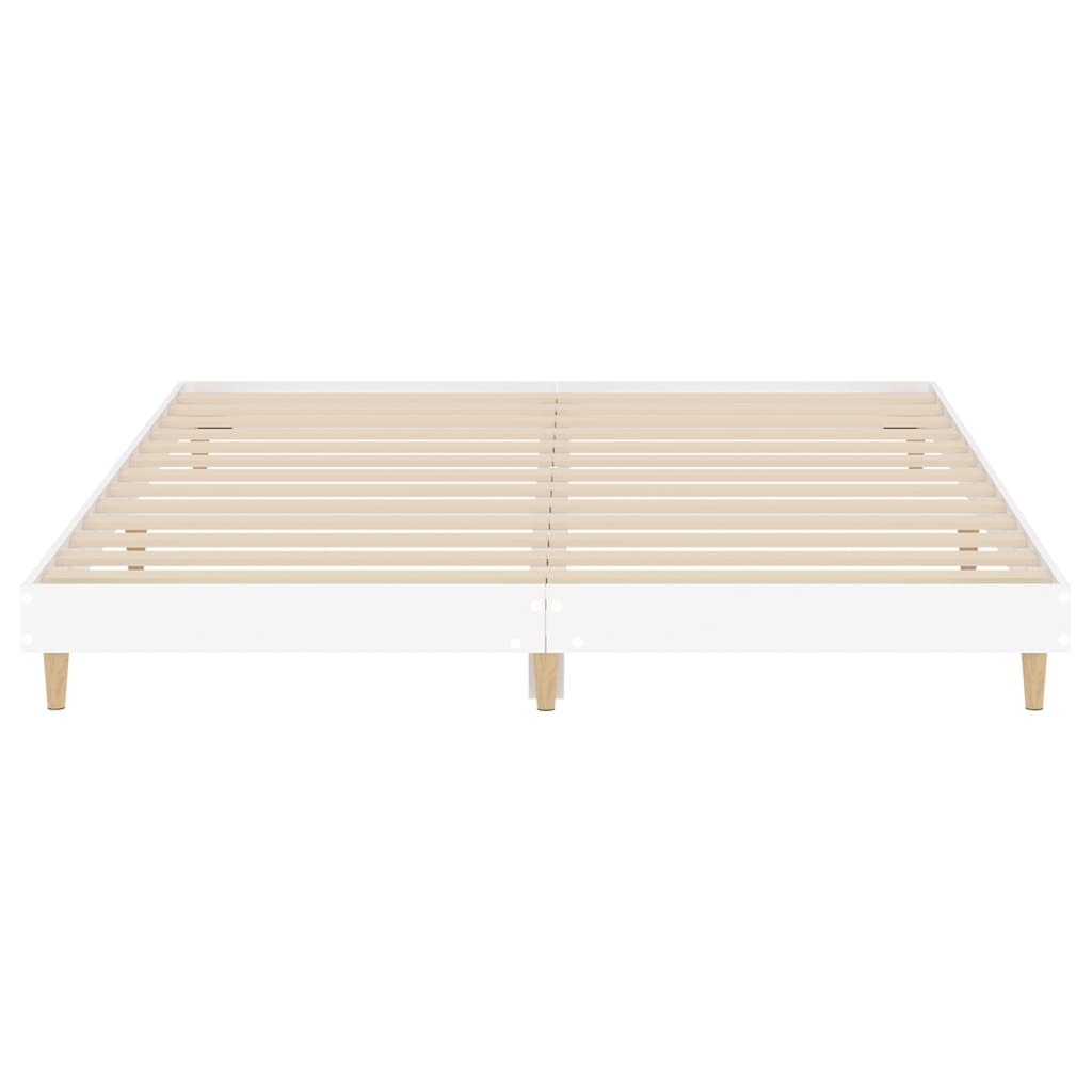 vidaXL Cadre de lit sans matelas blanc 180x200 cm bois d'ingénierie