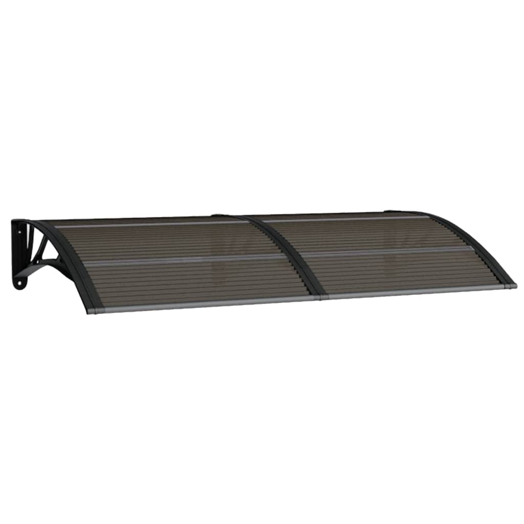 vidaXL Auvent de porte Noir 150x75 cm Polycarbonate