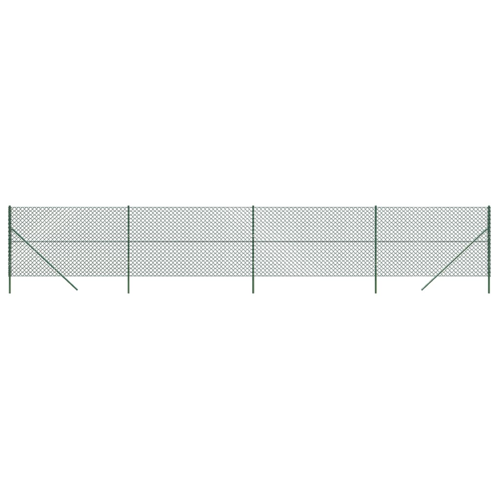 vidaXL Clôture en mailles de chaîne vert 1,6x10 m