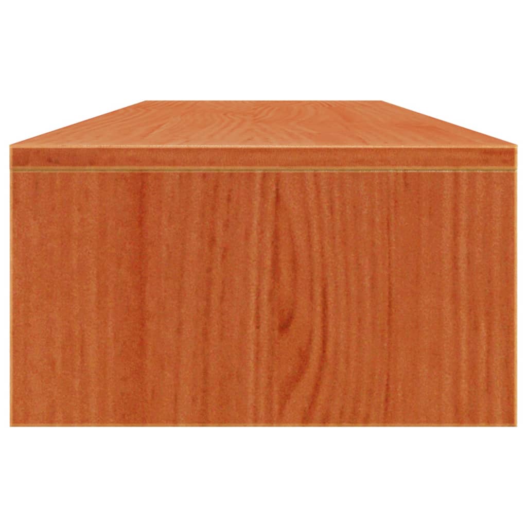 vidaXL Support de moniteur marron miel 100x27x15 cm bois de pin solide