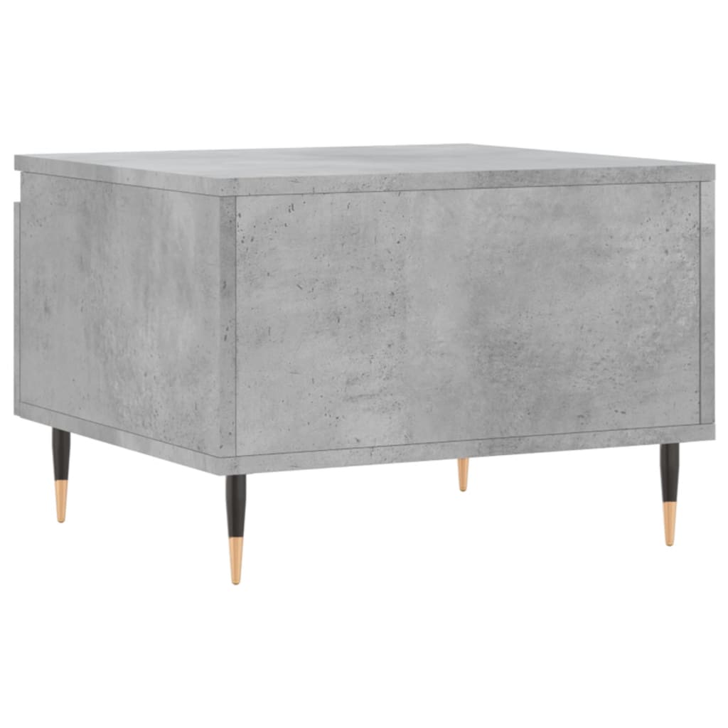 vidaXL Table basse gris béton 50x46x35 cm bois d'ingénierie