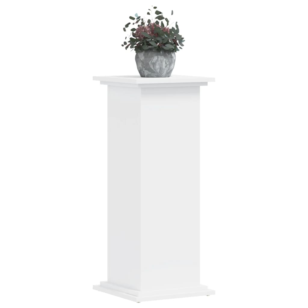 vidaXL Support pour plantes blanc 33x33x80 cm bois d'ingénierie