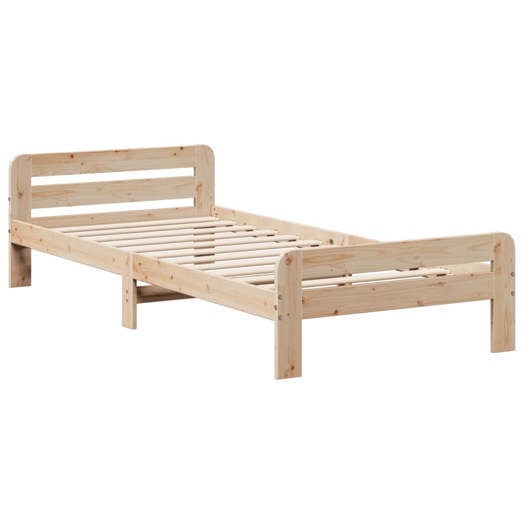 vidaXL Cadre de lit sans matelas 75x190 cm bois de pin massif