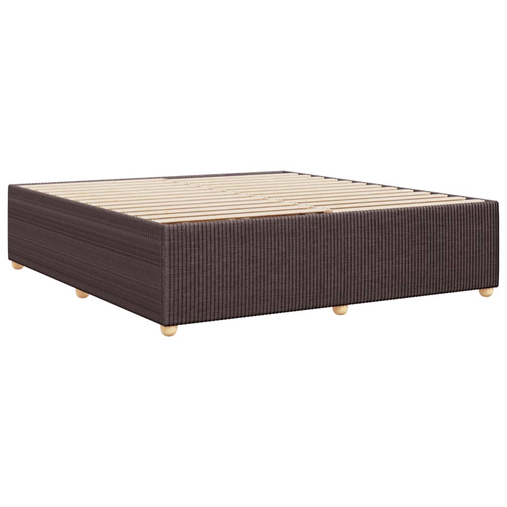 vidaXL Cadre de lit sans matelas marron foncé 180x200 cm tissu