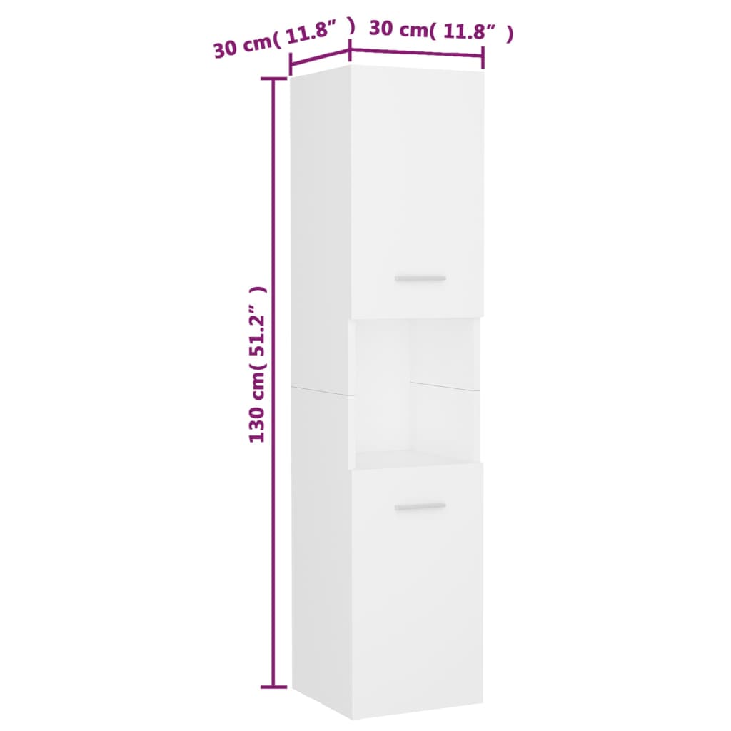 vidaXL Ensemble de meubles de salle de bain Blanc Bois d'ingénierie