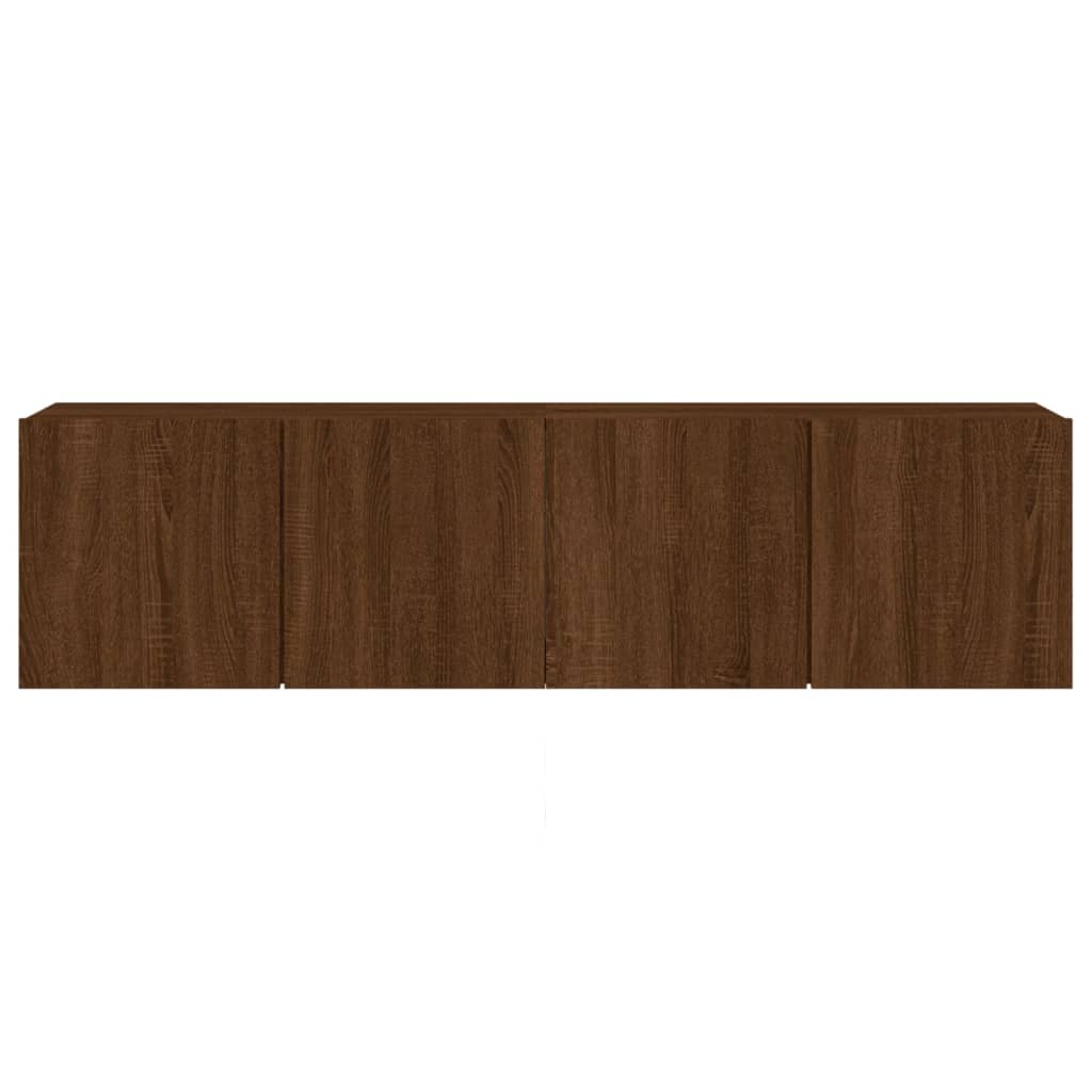 vidaXL Meubles TV muraux 2 pcs chêne marron 80x30x41 cm