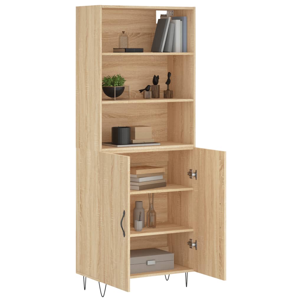 vidaXL Buffet haut Chêne sonoma 69,5x34x180 cm Bois d'ingénierie