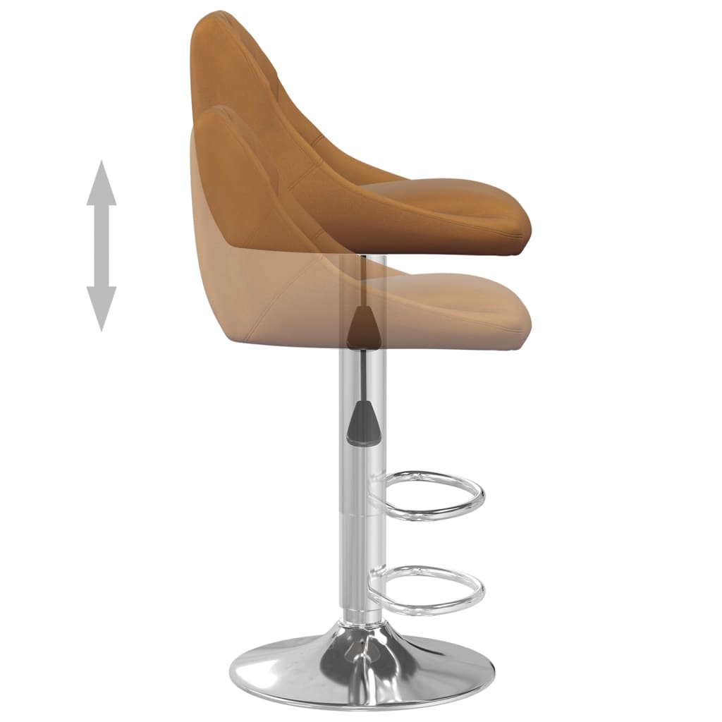 vidaXL Tabouret de bar Marron Velours