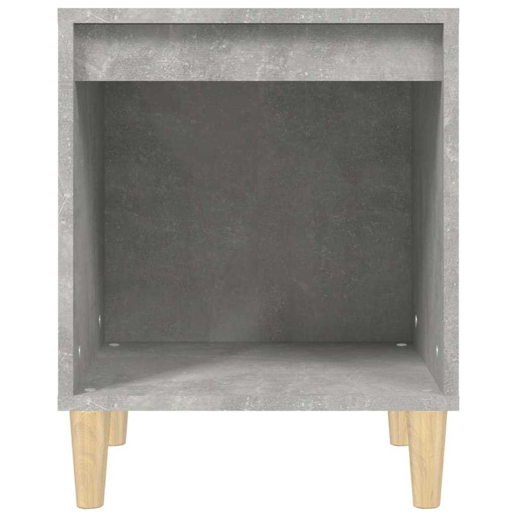 vidaXL Tables de chevet 2 pcs Gris béton 40x35x50 cm