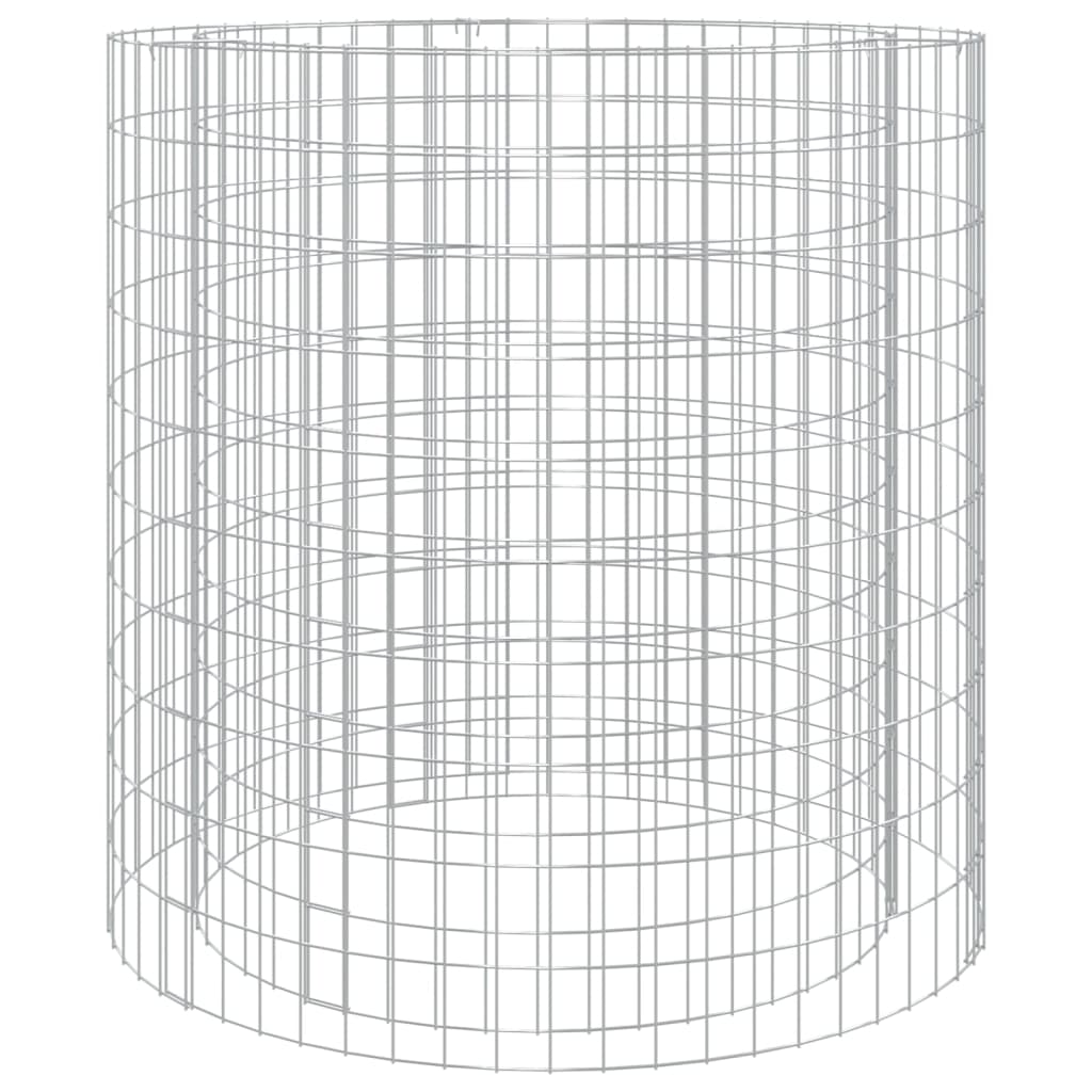 vidaXL Foyer en gabion Ø 100 cm fer galvanisé