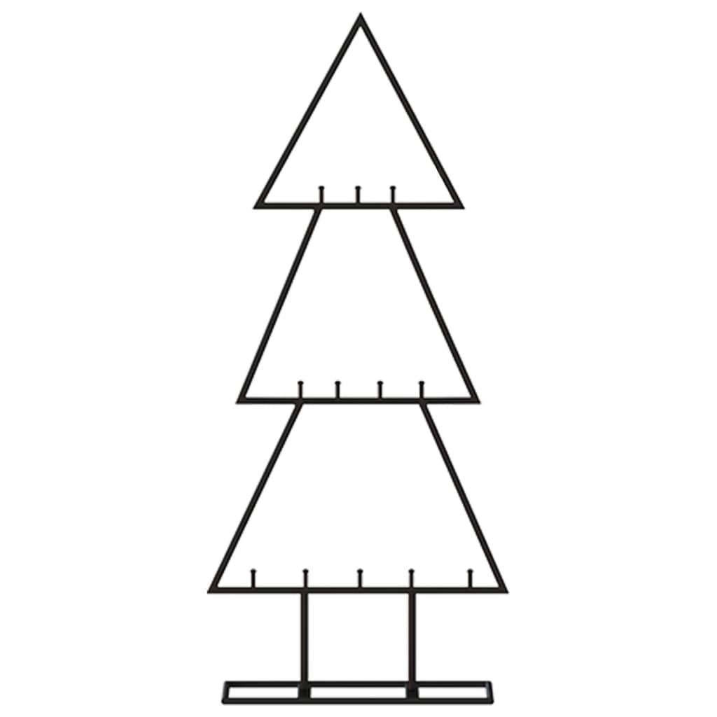 vidaXL Arbre de Noël en métal pour décoration noir 60 cm