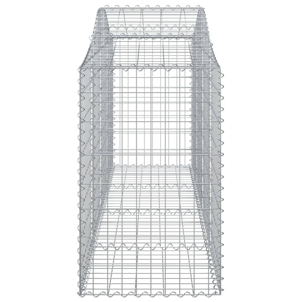 vidaXL Paniers à gabions arqués 5 pcs 200x50x80/100 cm Fer galvanisé