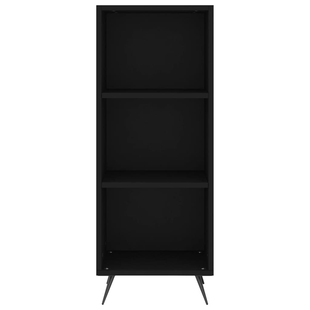 vidaXL Armoire à étagères noir 34,5x32,5x90 cm bois d'ingénierie