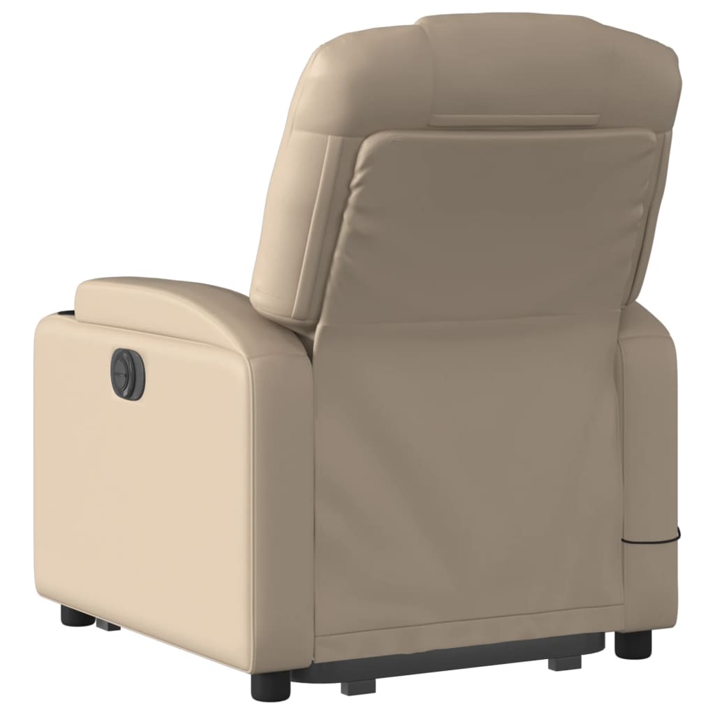 vidaXL Fauteuil inclinable de massage électrique cappuccino similicuir