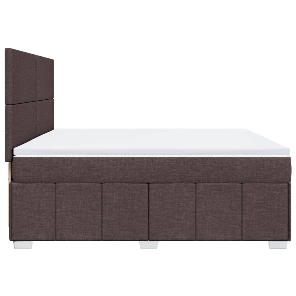 vidaXL Sommier à lattes de lit avec matelas Marron foncé 200x200 cm