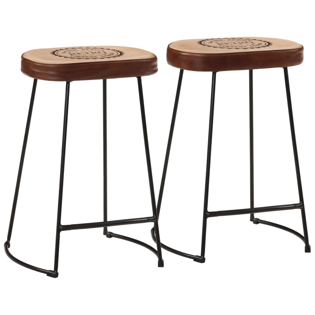 vidaXL Tabourets de bar lot de 2 marron foncé 41x29x62 cm