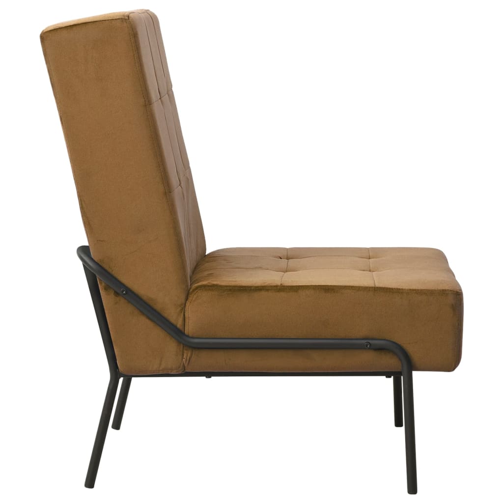 vidaXL Chaise de relaxation 65x79x87 cm Marron Velours