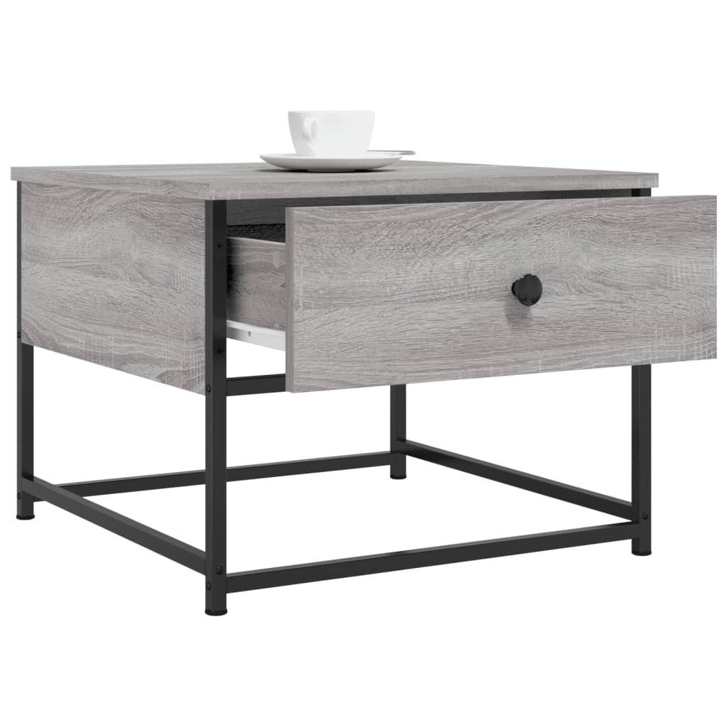 vidaXL Table basse sonoma gris 51x51x40 cm bois d'ingénierie