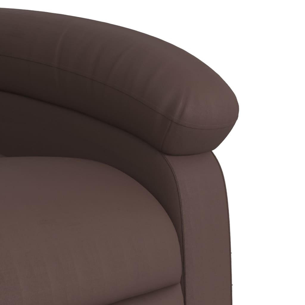 vidaXL Fauteuil inclinable de massage électrique marron similicuir