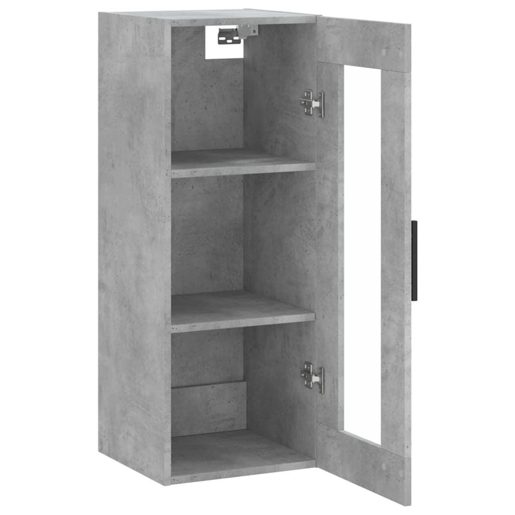 vidaXL Armoire murale gris béton 34,5x34x90 cm