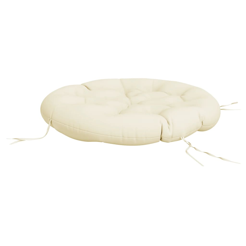 vidaXL Coussin rond crème Ø 100 x11 cm tissu oxford