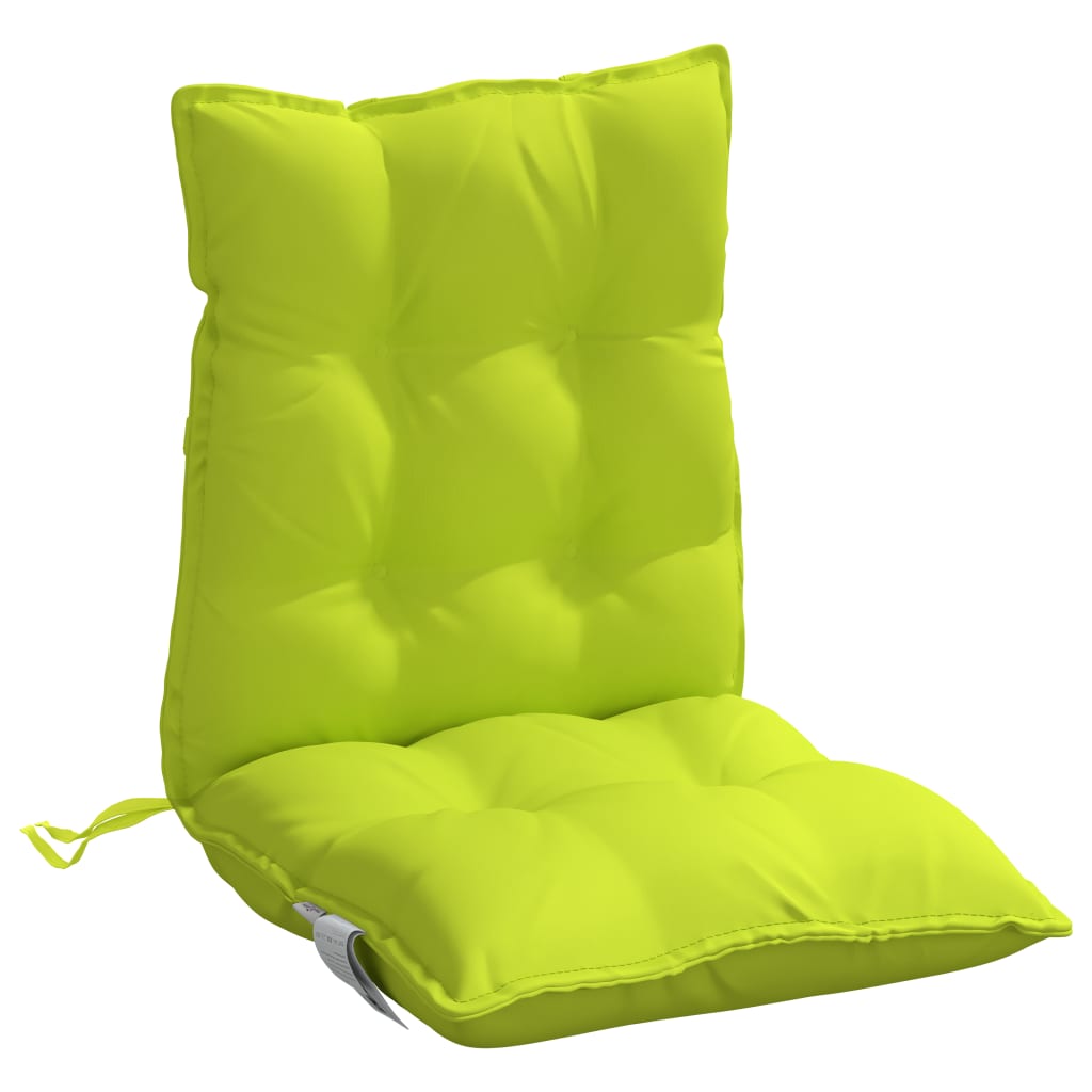 vidaXL Coussins de chaise à dossier bas lot de 6 vert vif