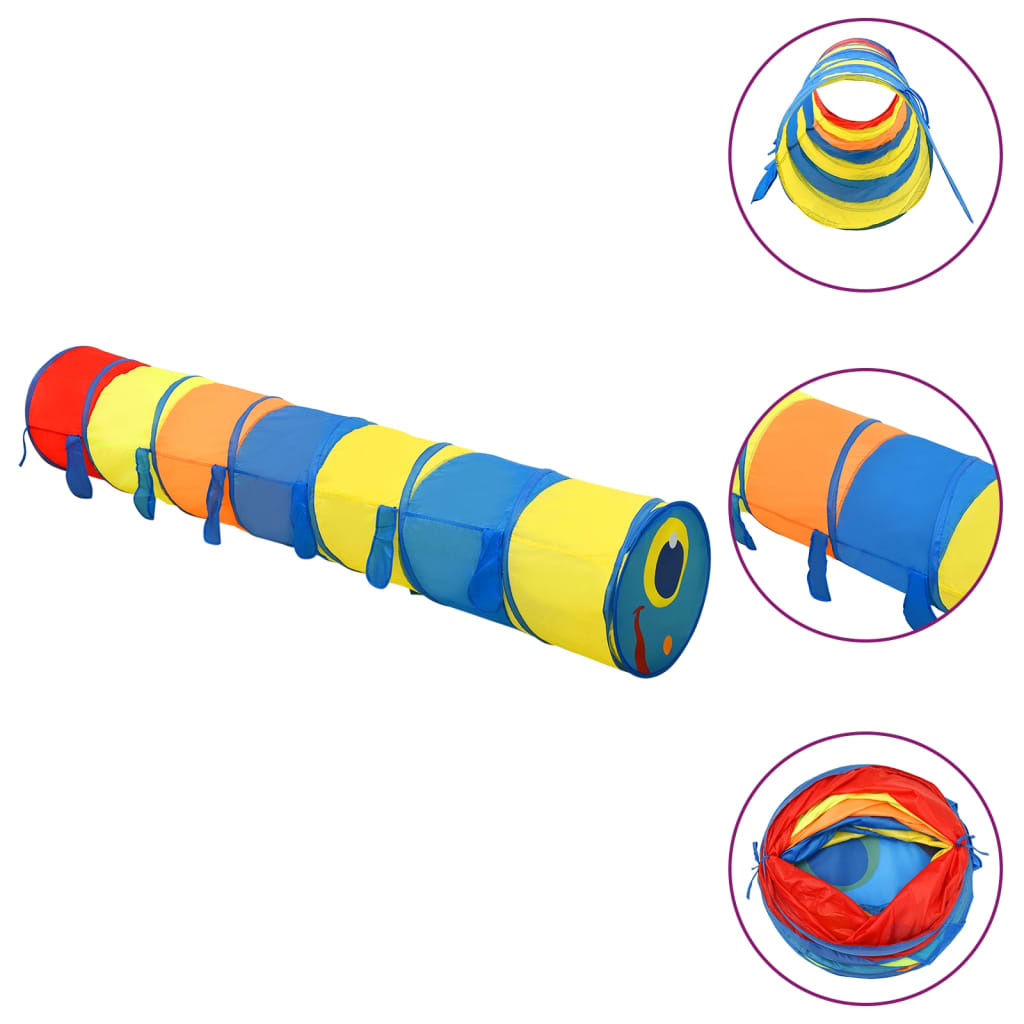 vidaXL Tunnel de jeu pour enfants avec 250 balles Multicolore 245 cm