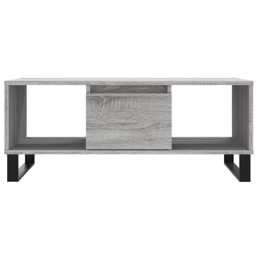 vidaXL Table basse Sonoma gris 90x50x36,5 cm Bois d'ingénierie